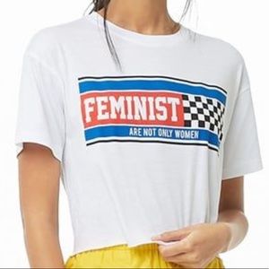 FOREVER 21 FEMINIST CROP TOP